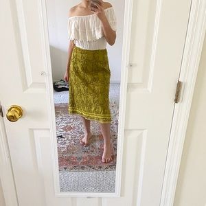 Cynthia Steffe green midi skirt!